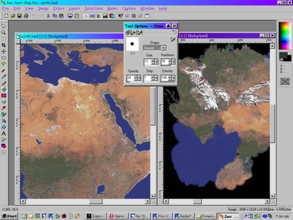 Painting the planet's surface