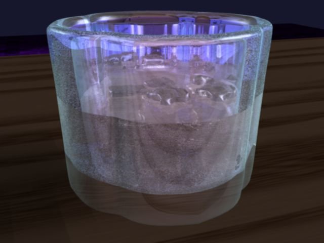 A glass of whiskey. Why, I have no idea.