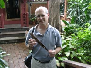 My dad with a seedpod