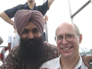 My dad with the nice Sikh guy
