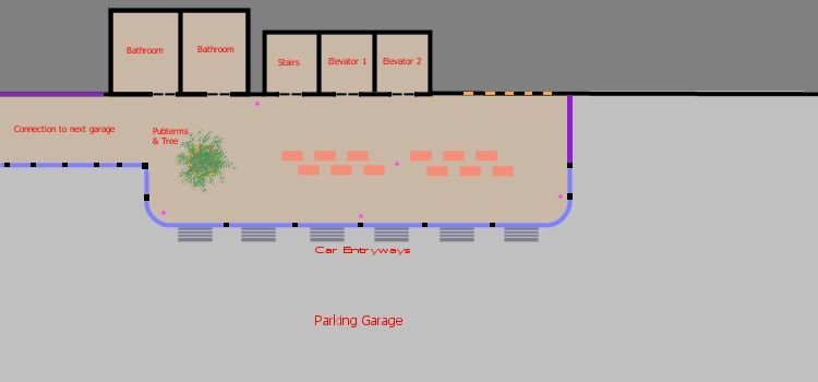 Map of the Kirkus-Richards Parking Garage